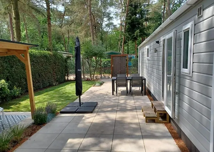 Boshuis Met Grote Tuin I Met Zwembad